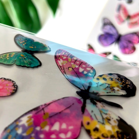 🆕 NEW 3D Self-Adhesive Butterfly Stickers with foil (7 pieces) - Picture 14 of 15